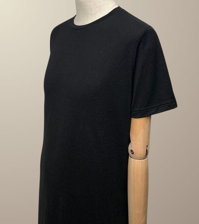 MEN’S STRAIGHT T-SHIRT – 100% BLACK LINEN